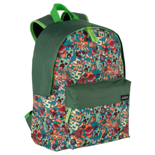 Mochila Escolar Minecraft Crazy Americana Adaptável A Carro
