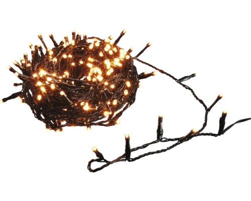 Lafiora LED-lichtsnoer, 11,85 m + 10 m aansluitdraad, 80 LED's, amberkleurige lichtkleur