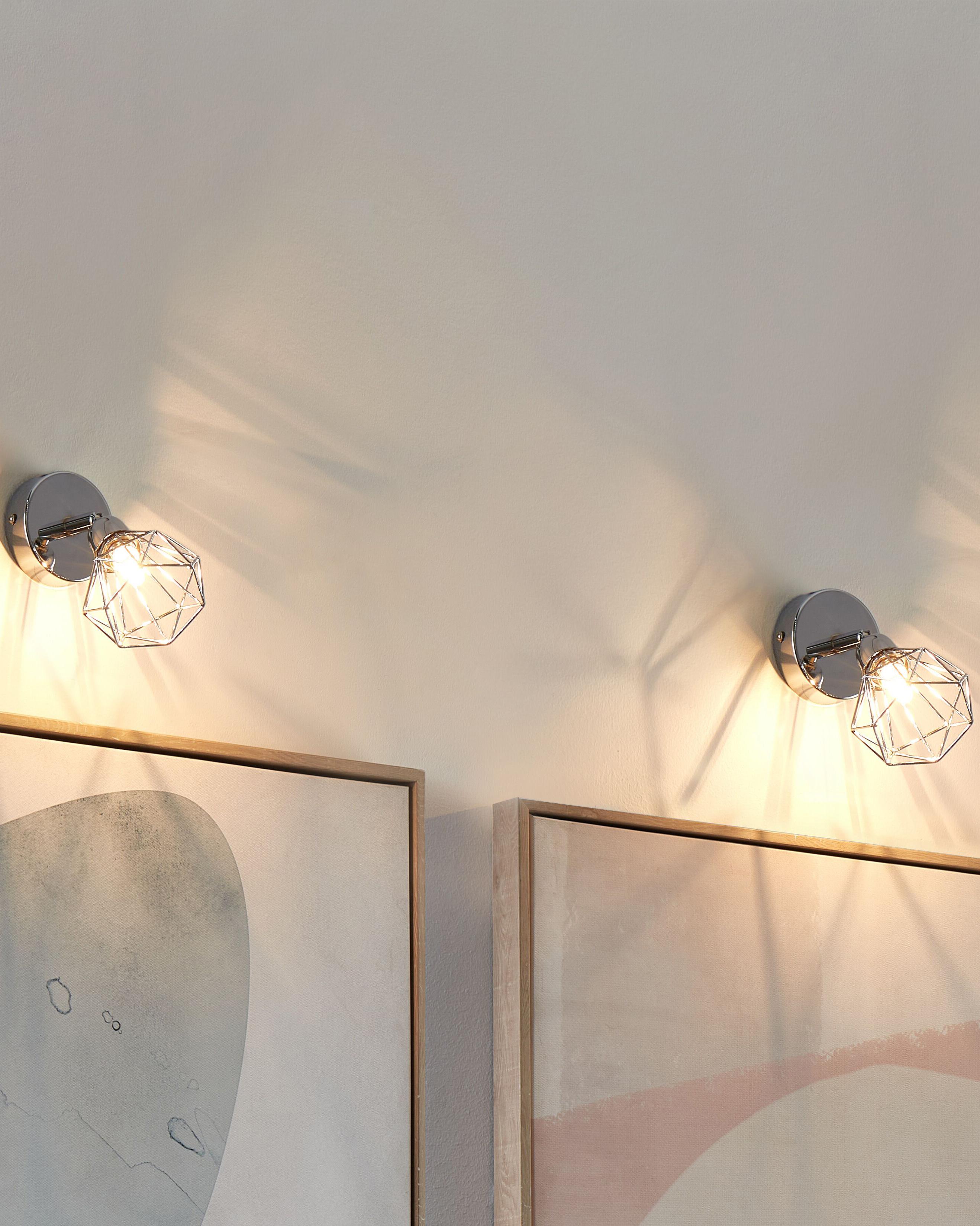 Set van 2 spotlampen ERMA verstelbaar Metaal Zilver