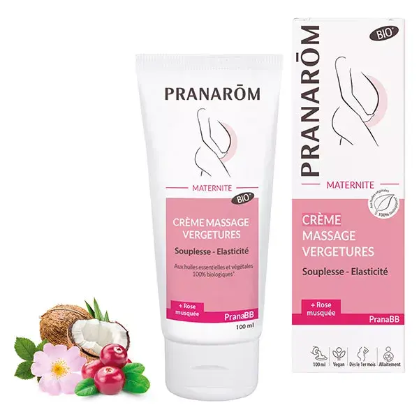 Creme de Massagem Orgânico para Estrias Pranarom PranaBb para Gestantes 100ml