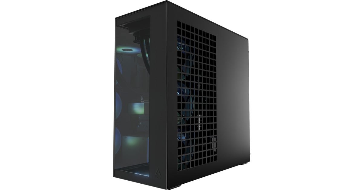 ARCTICXtender midi tower behuizing  (Zwart (mat) | 2x USB-A | 1x USB-C | RGB | Tempered Glass)