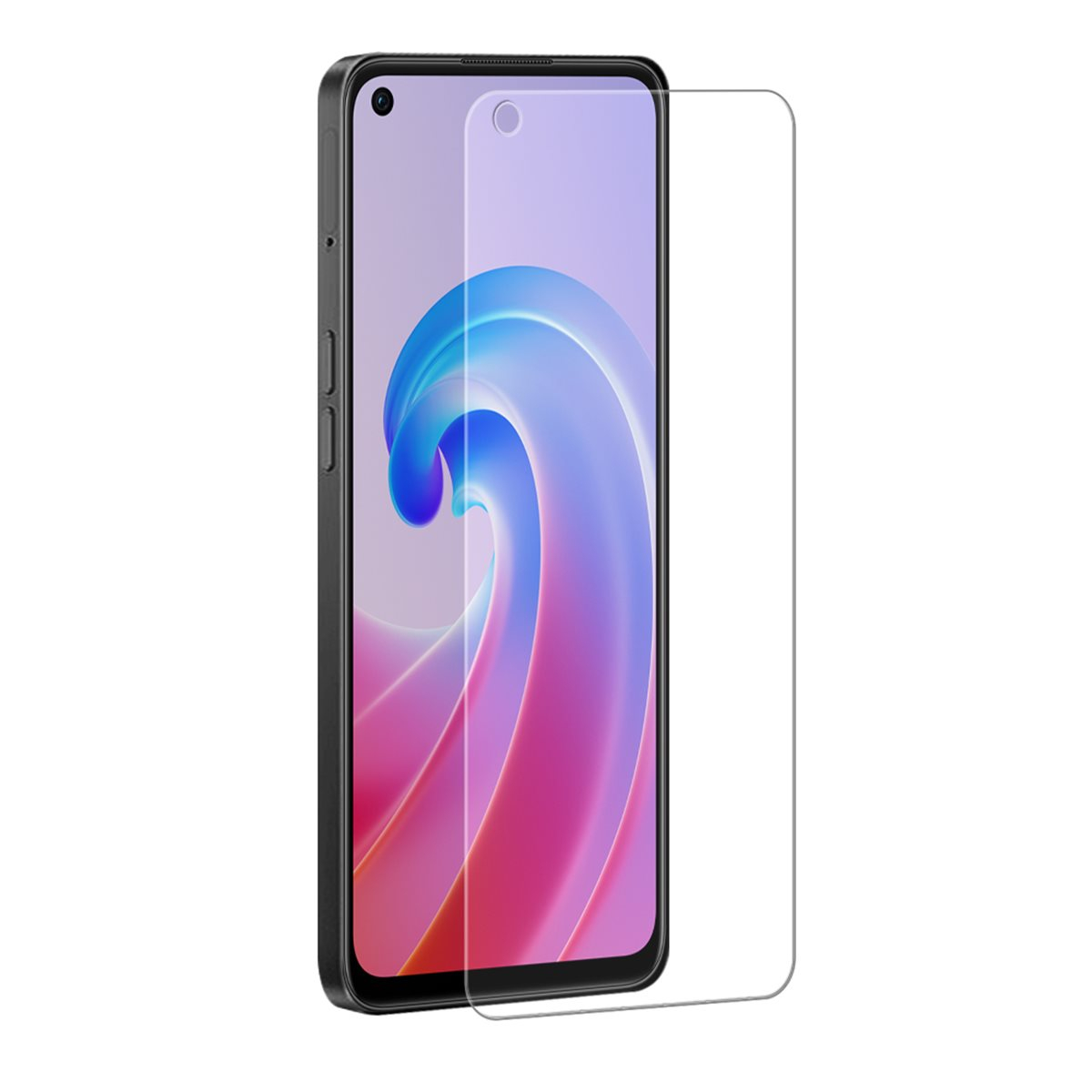 Oppo A96 Mountain Glass Clear Panzerglas 2.5D Displayschutz Case Friendly (EGSP00840)