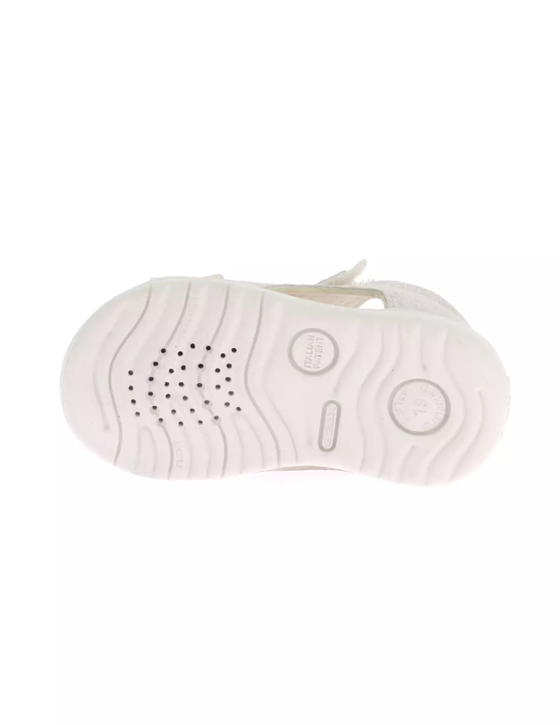 GEOX MACCHIA - Sandales & nu-pieds Offwhitesilver