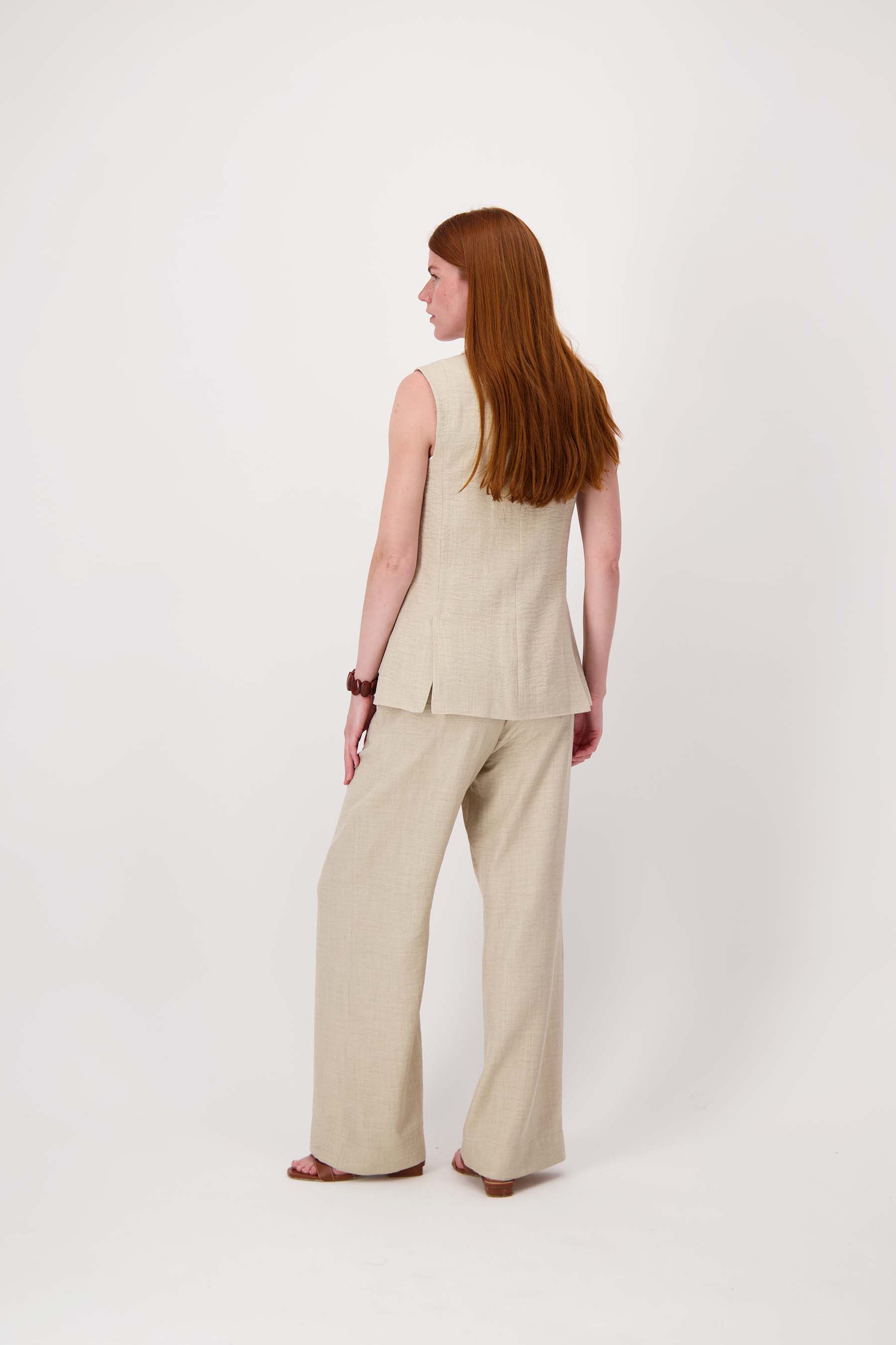 lang gilet met stretch