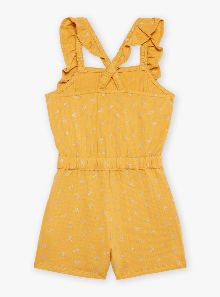 Combishort jaune moutarde en jersey