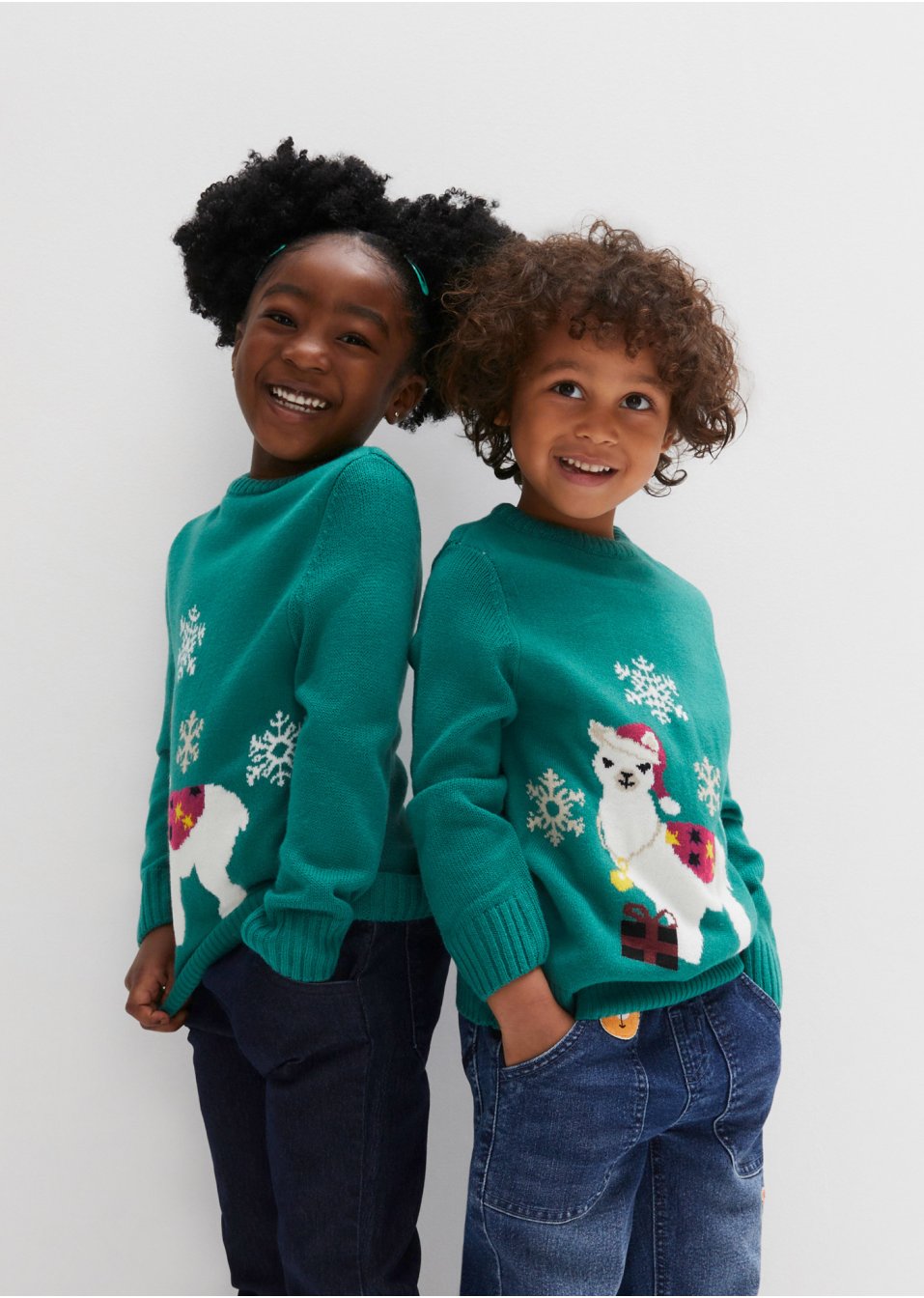Pull en maille enfant avec motif de Noël