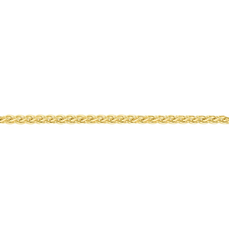 Bracelet mixte 18 cm - Maille Spiga - Or 18 Carats - Largeur 1 mm
