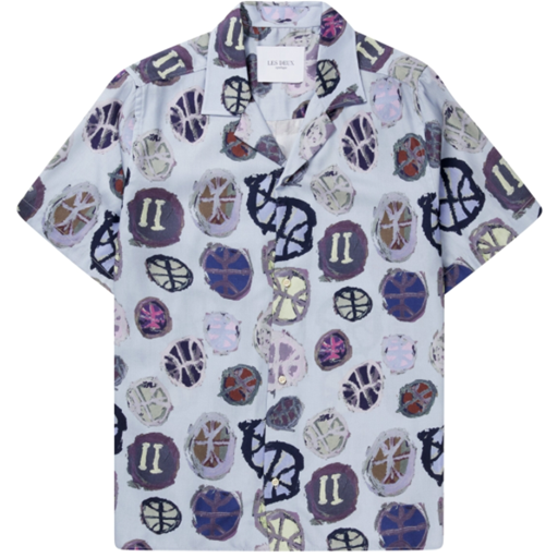 Les Deux Kabangu Skjorte, Summer Sky/Multicolor AOP, L