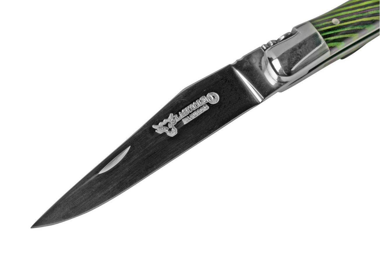 Laguiole en Aubrac Green Samba L0210SAVIFSJ1 sambahout, gepolijst, laguiole zakmes, 10 cm