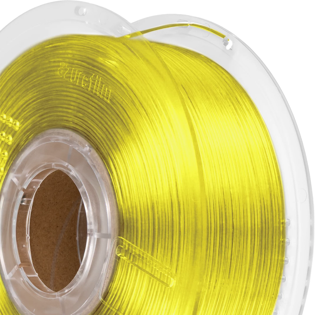 AzureFilm  PETG Yellow Transparent, 1,75 mm / 1000 g    Hochwertiges Universal-Filament