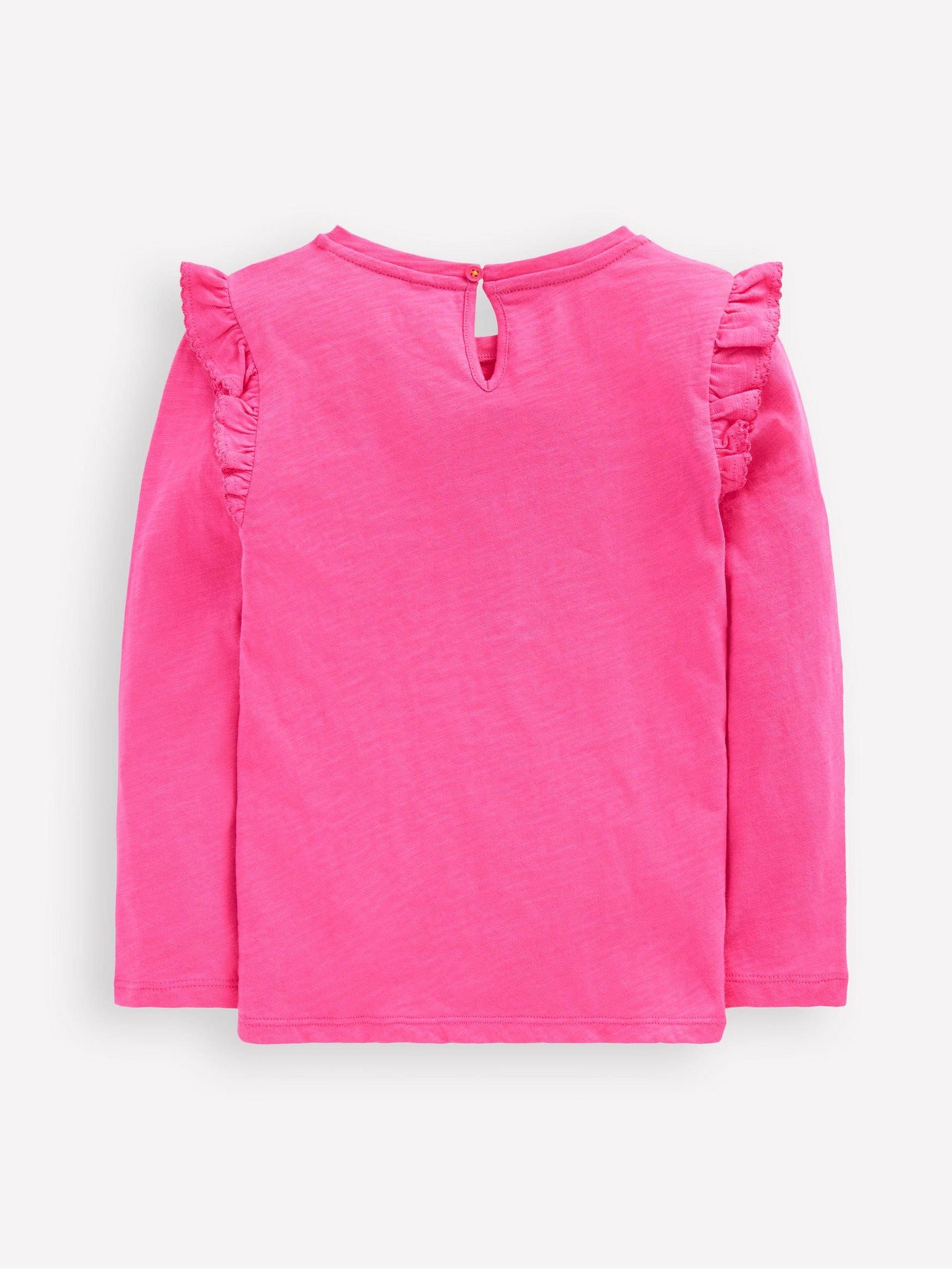 Roze - Boden - Slubtop met ruchemouwen