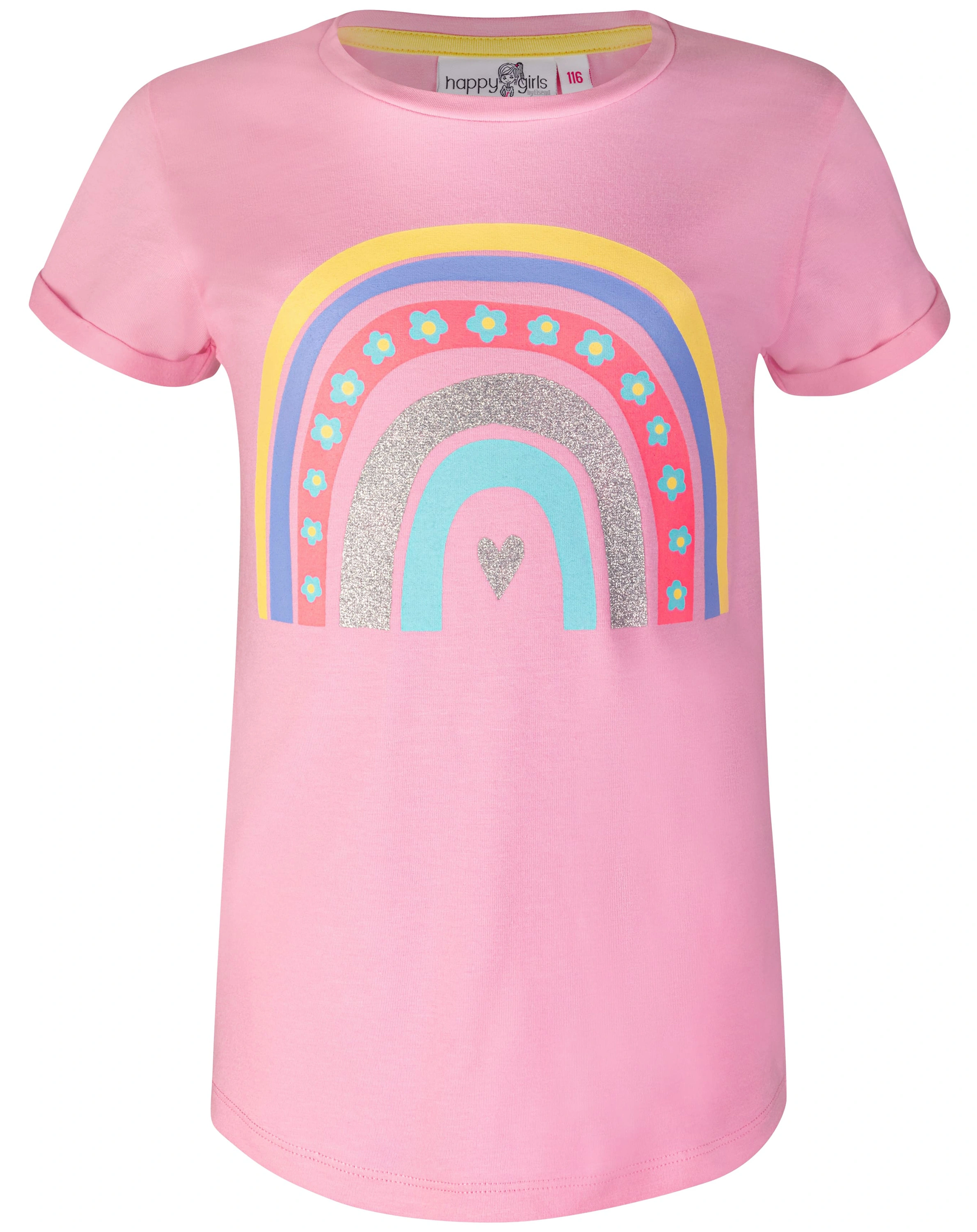 T-Shirt BOHO-RAINBOW in candy pink