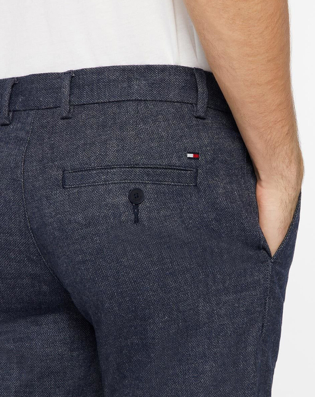 Tommy Hilfiger Pantalon Slim Bleecker Fake Solid Look bleu marine