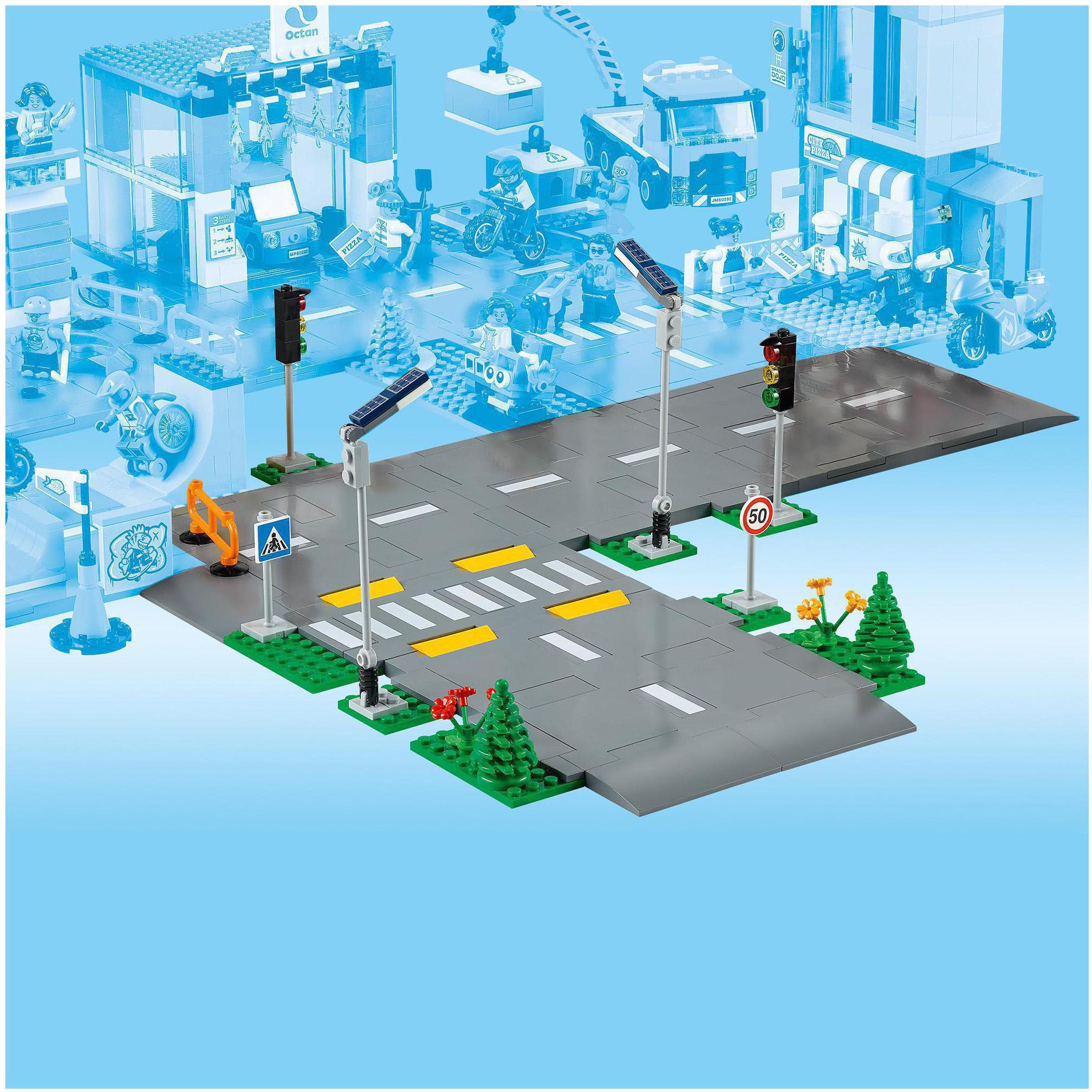 LEGO® Konstruktionsspielsteine »Strassenkreuzung mit Ampeln (60304), LEGO® City Town« Made in Europe