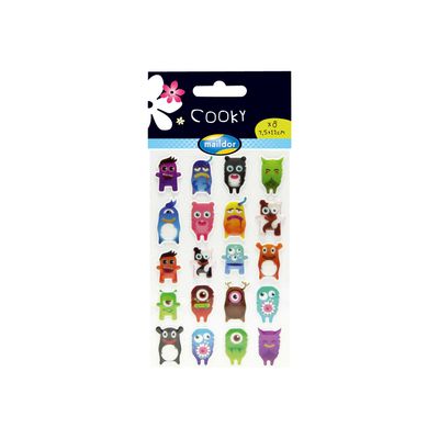 Maildor - 1 feuille gommettes monstres -