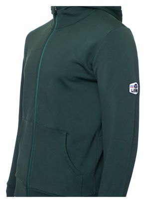 Sweat à Capuche LeBram Écusson Zip Vert Sapin