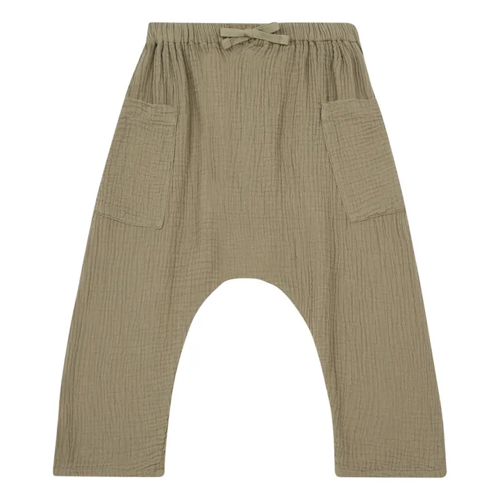 The Simple Folk Sarouel Gaze de Coton Bio | Sauge