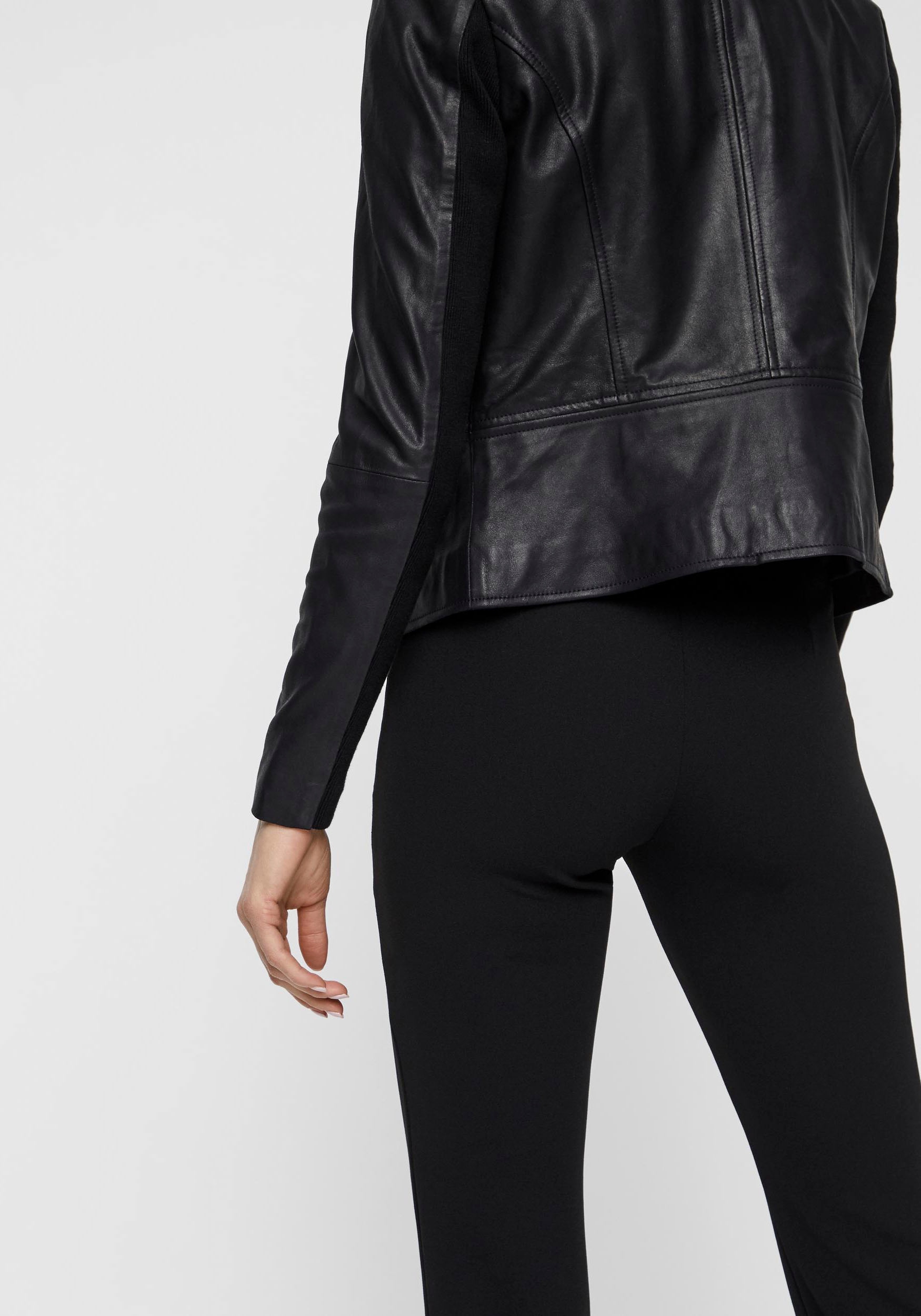 Y.A.S Lederjacke »YASSOPHIE LEATHER JACKET« mit Biker Details