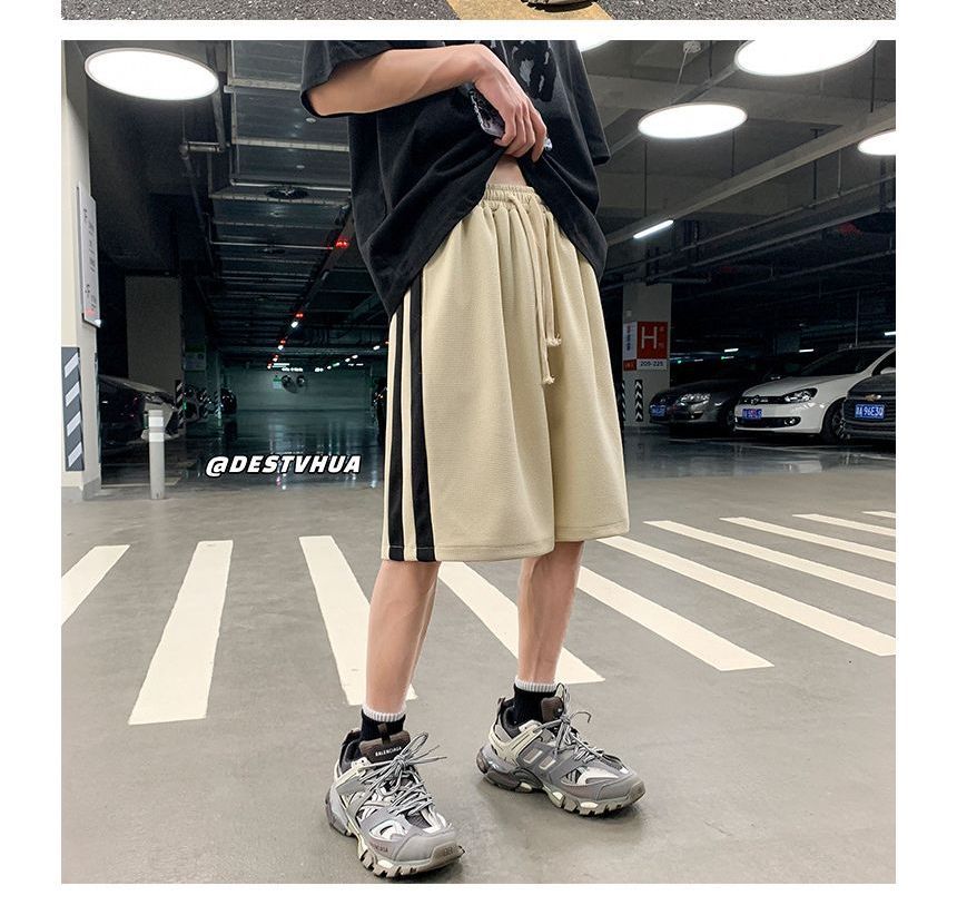 POSI - Gestreepte losse joggingbroek met trekkoordtaille