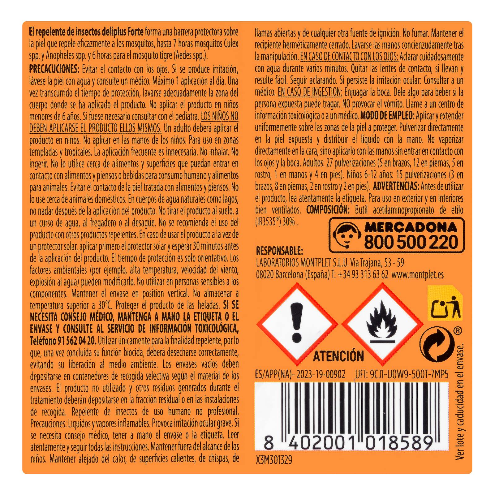 Spray anti-moustiques puissant Deliplus