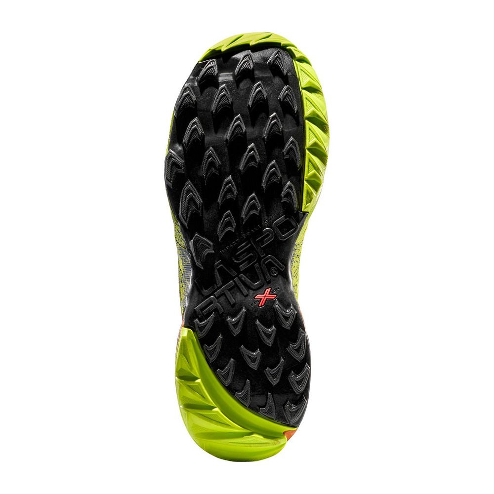 La Sportiva AKASHA II - Chaussures trail Homme lime punch/hawaiian sun