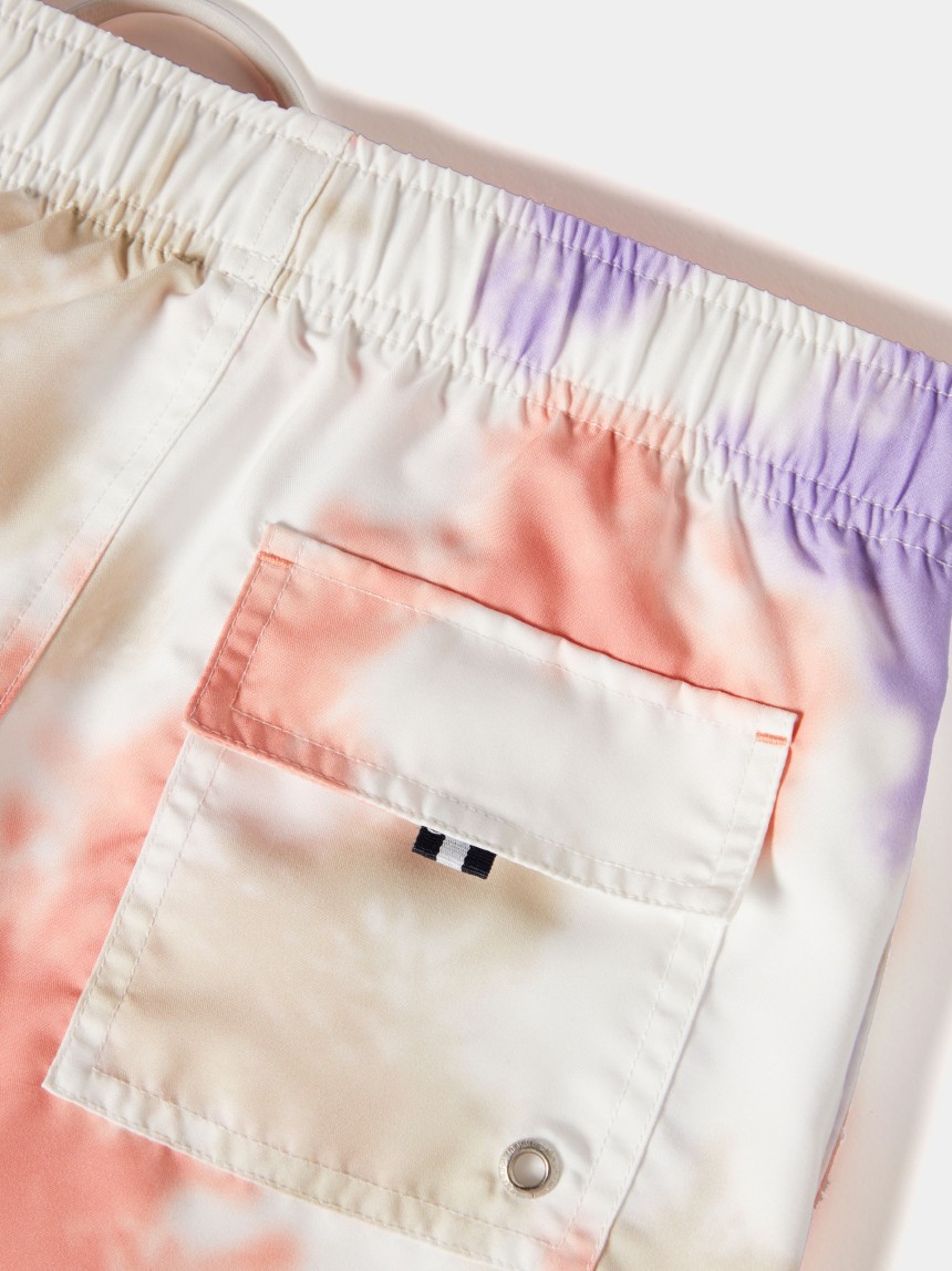 Calções de banho tie dye com cordões