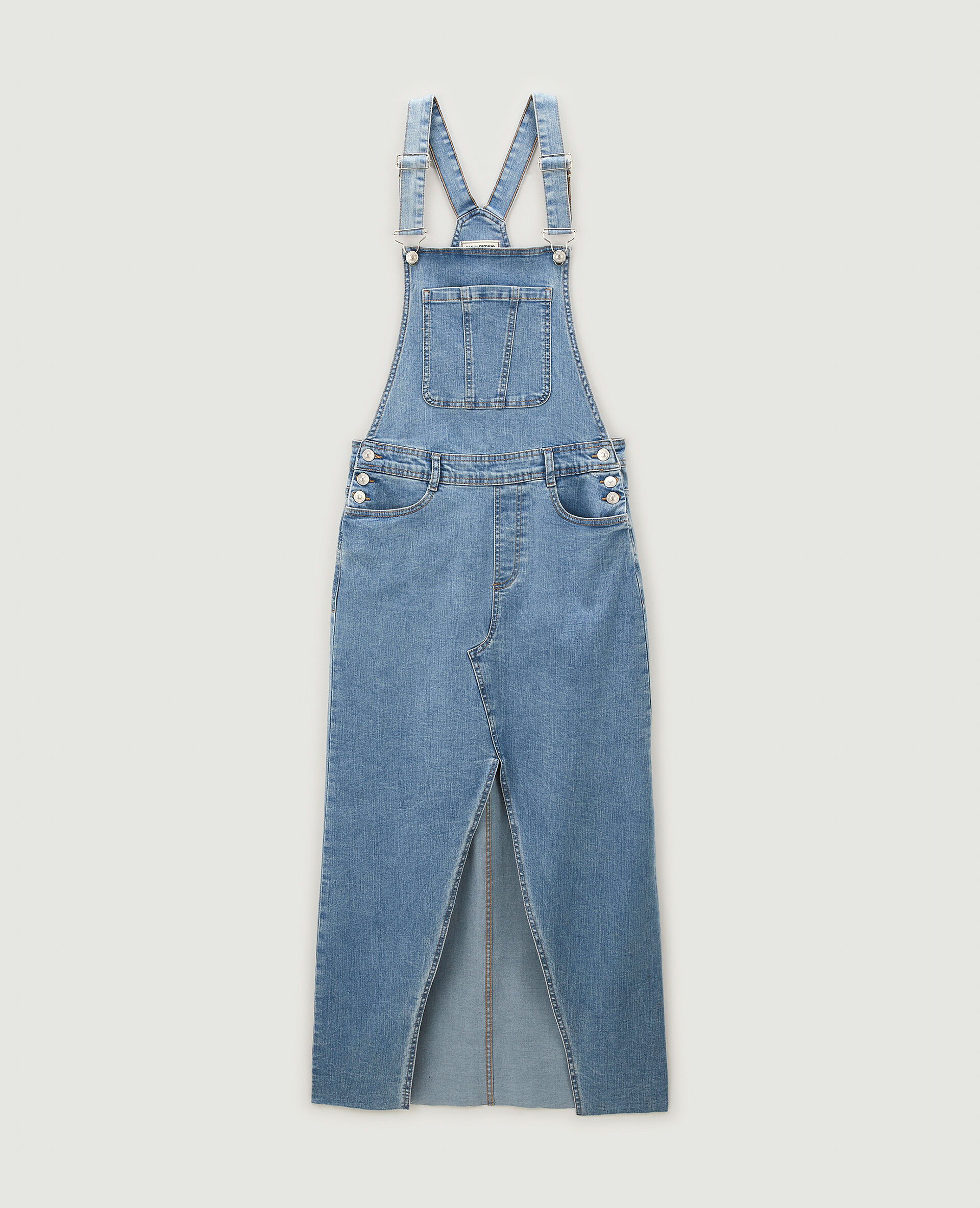 Robe salopette en jean - Bleu