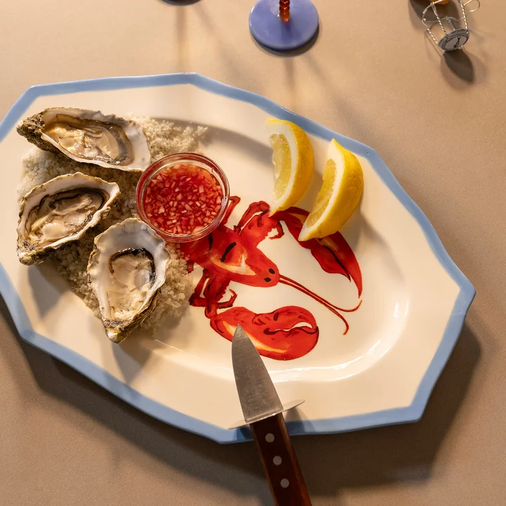 &klevering - Sirène Servierplatte, Lobster, 41,5 cm, mehrfarbig