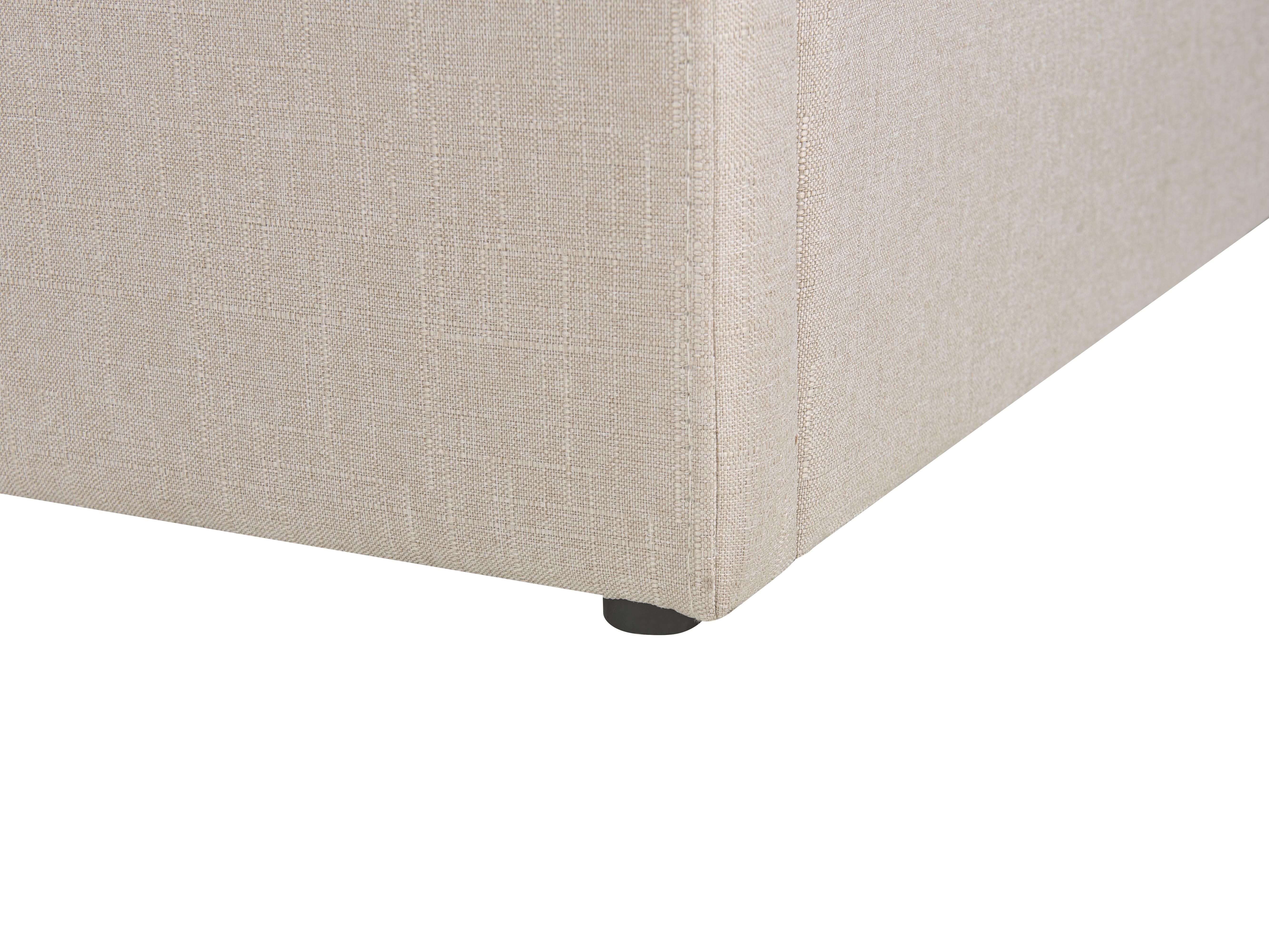 Opbergbed zonder hoofdbord Stof DINAN 160 x 200 cm Lichtbruin