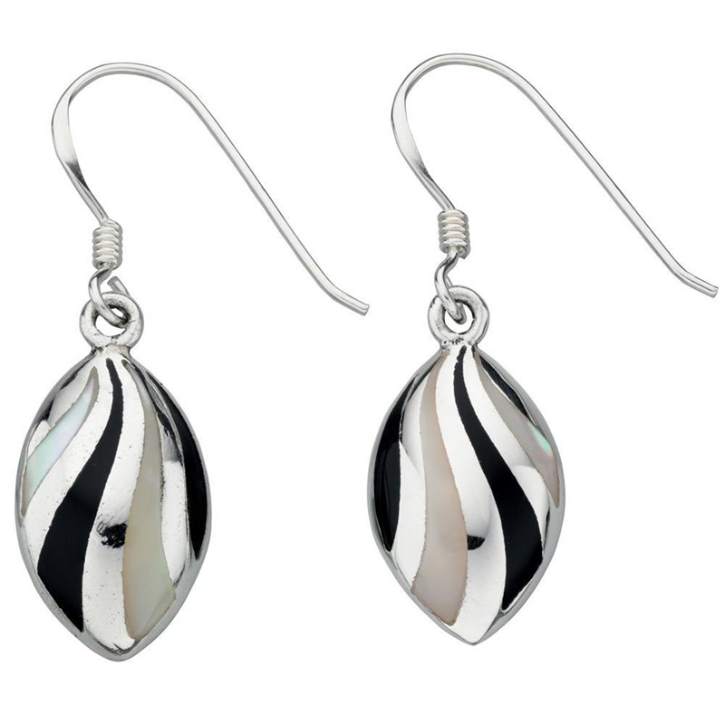 Boucle d'oreille nacre en argent 925/1000