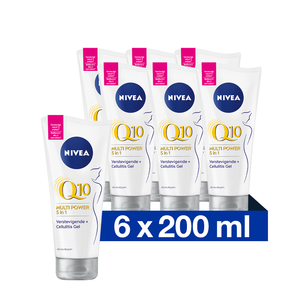 6x Nivea Bodygel Verstevigend Q10 + Cellulitis200 ml