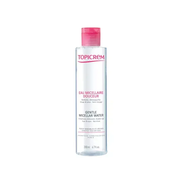 Água Micelar Suave Topicrem para Rosto e Olhos 200ml