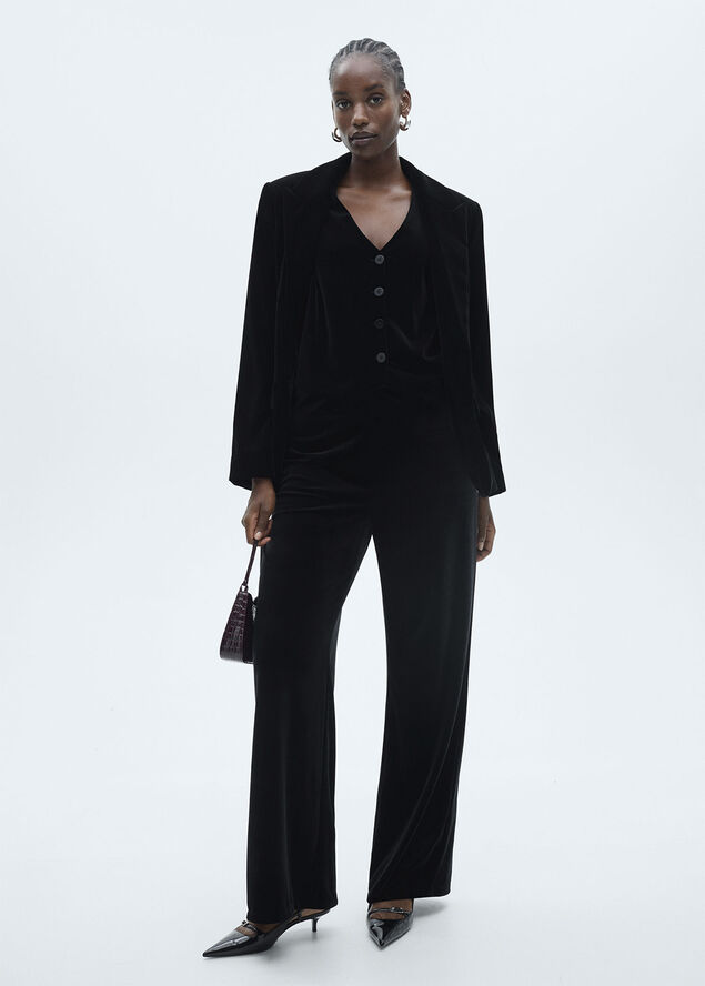 MANGO BLAZER. -- COMBI Black