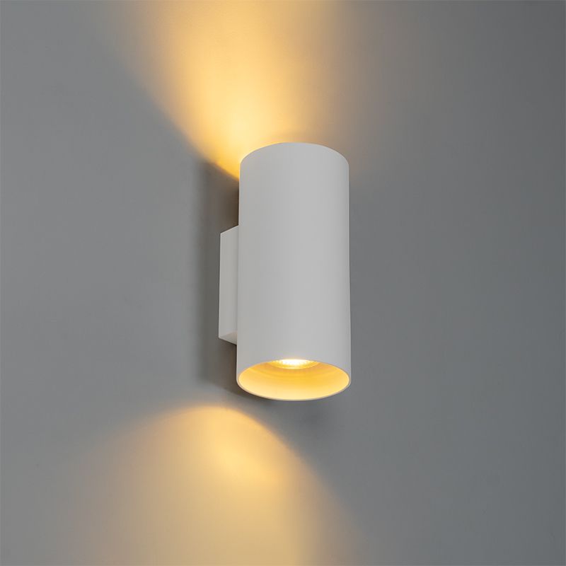 Design wandlamp wit rond 2-lichts - Sab