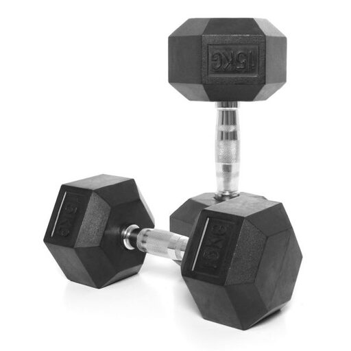 Halteres hexagonais de 15 kg. Sete. Vimas Sport