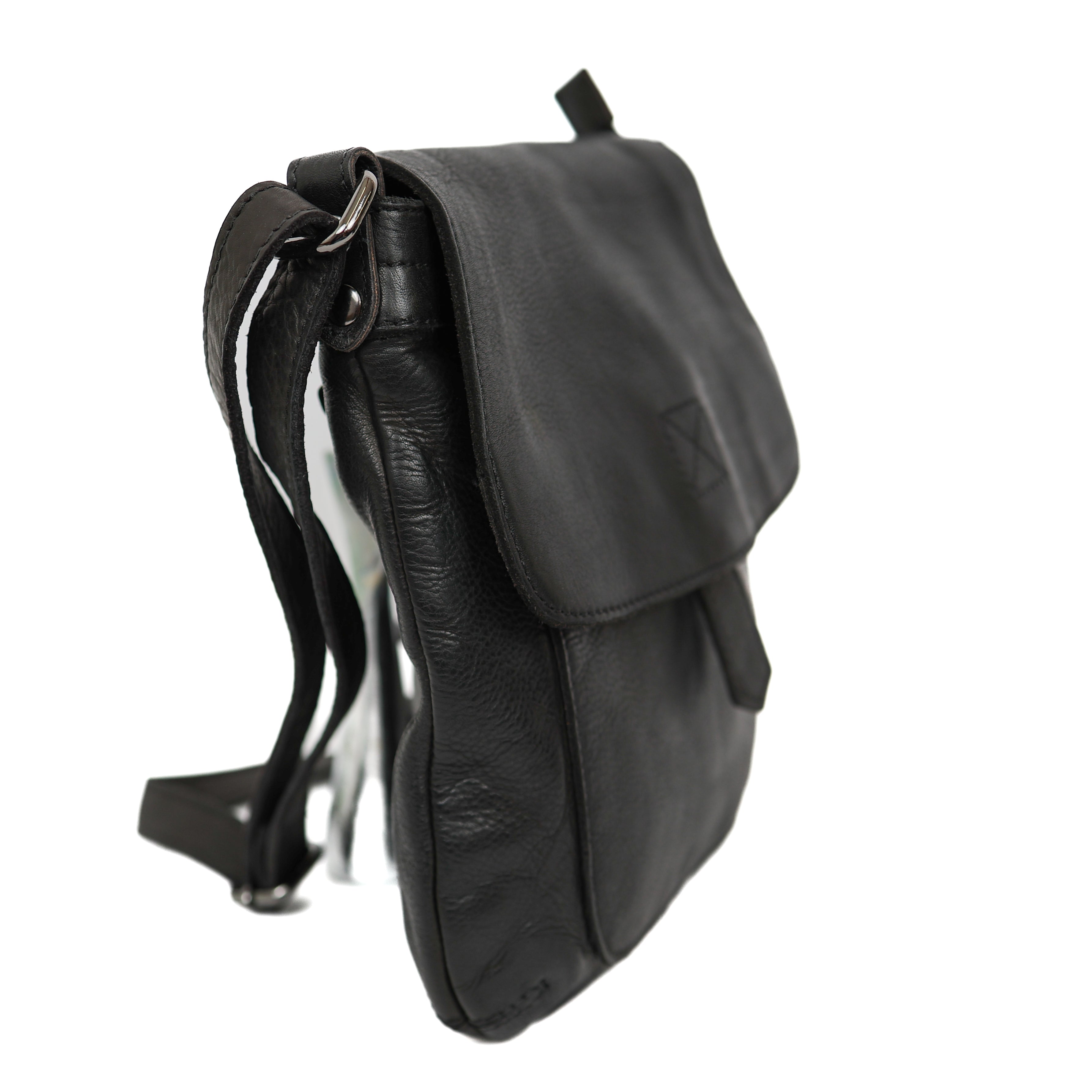 Schoudertas met flap 'Jip' zwart Black