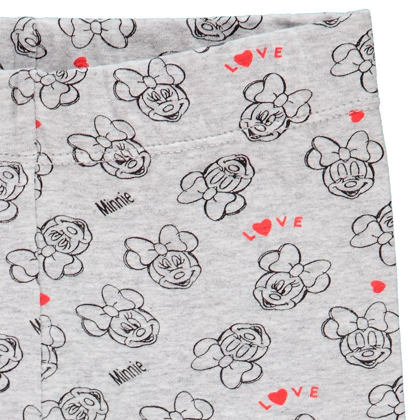 Legging en jersey imprimé Minnie Disney pour enfant fille - Gris chiné