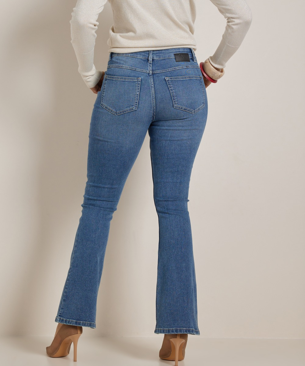 flared fit stretch jeans - noa