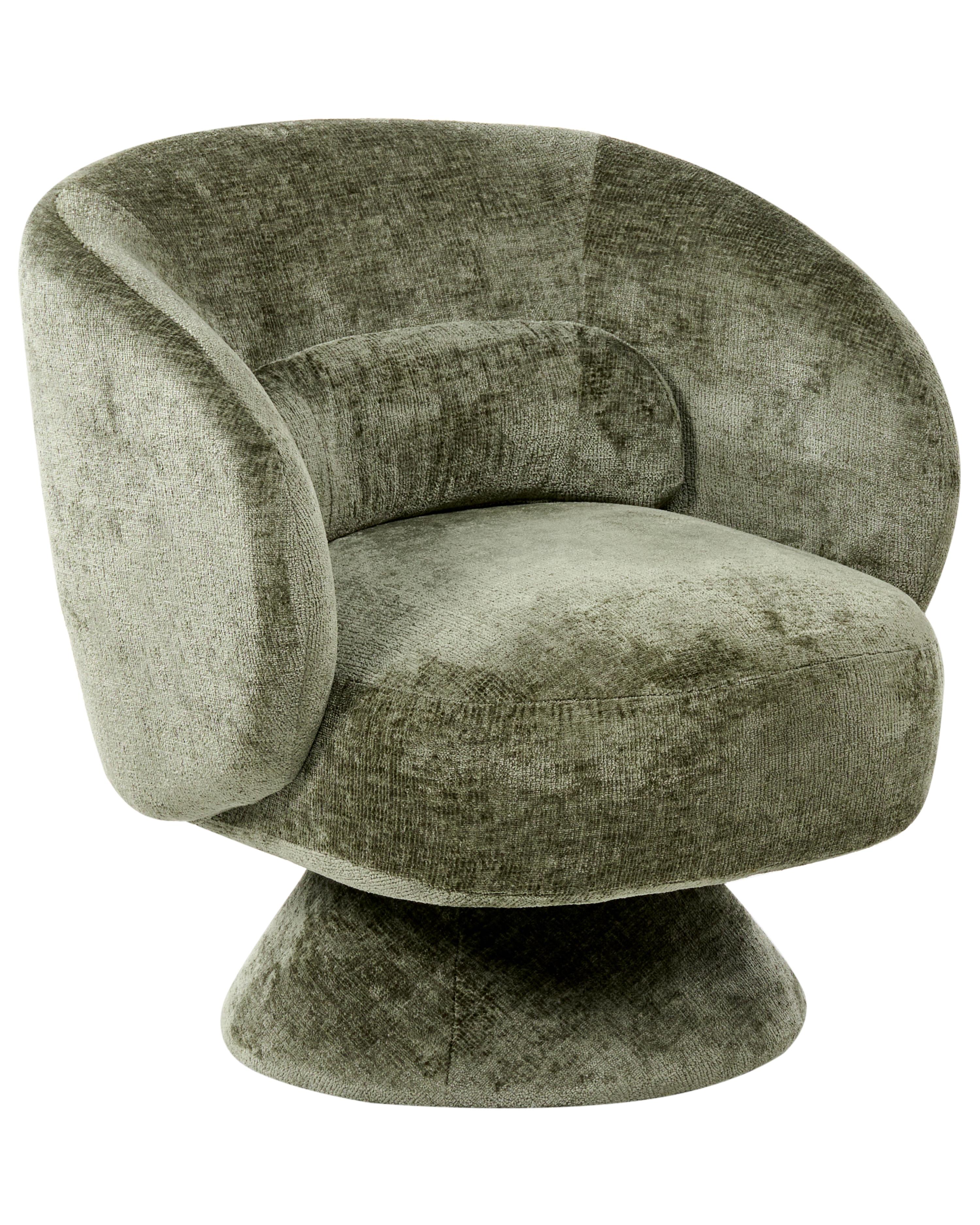 Draaifauteuil LIEKSA Chenille Groen