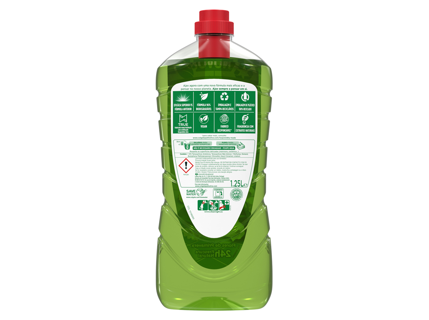 Lava Tudo Festa de Flores Fragrância Flores de Primavera Ajax 1250ml