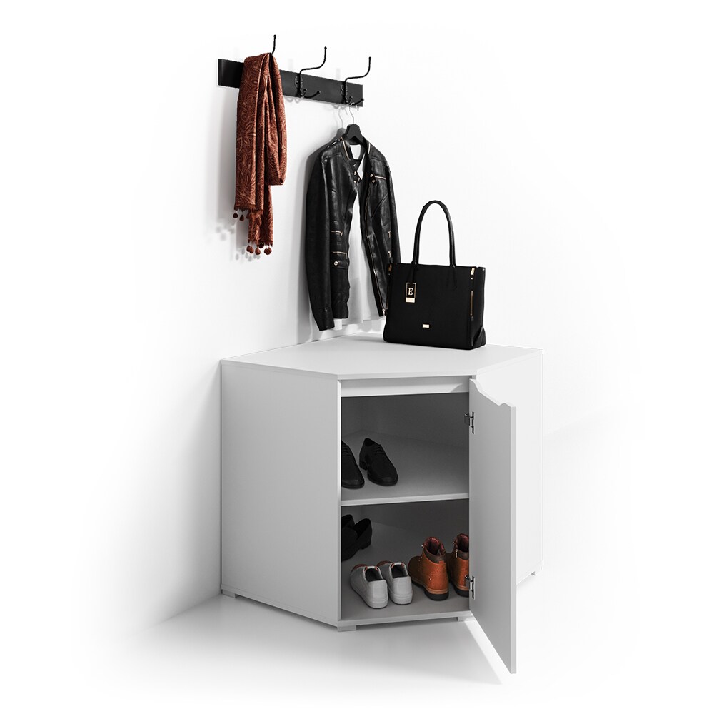 VICCO Eck Kommode RUBEN Weiß Sideboard Mehrzweckschrank Schrank Kleiderschrank