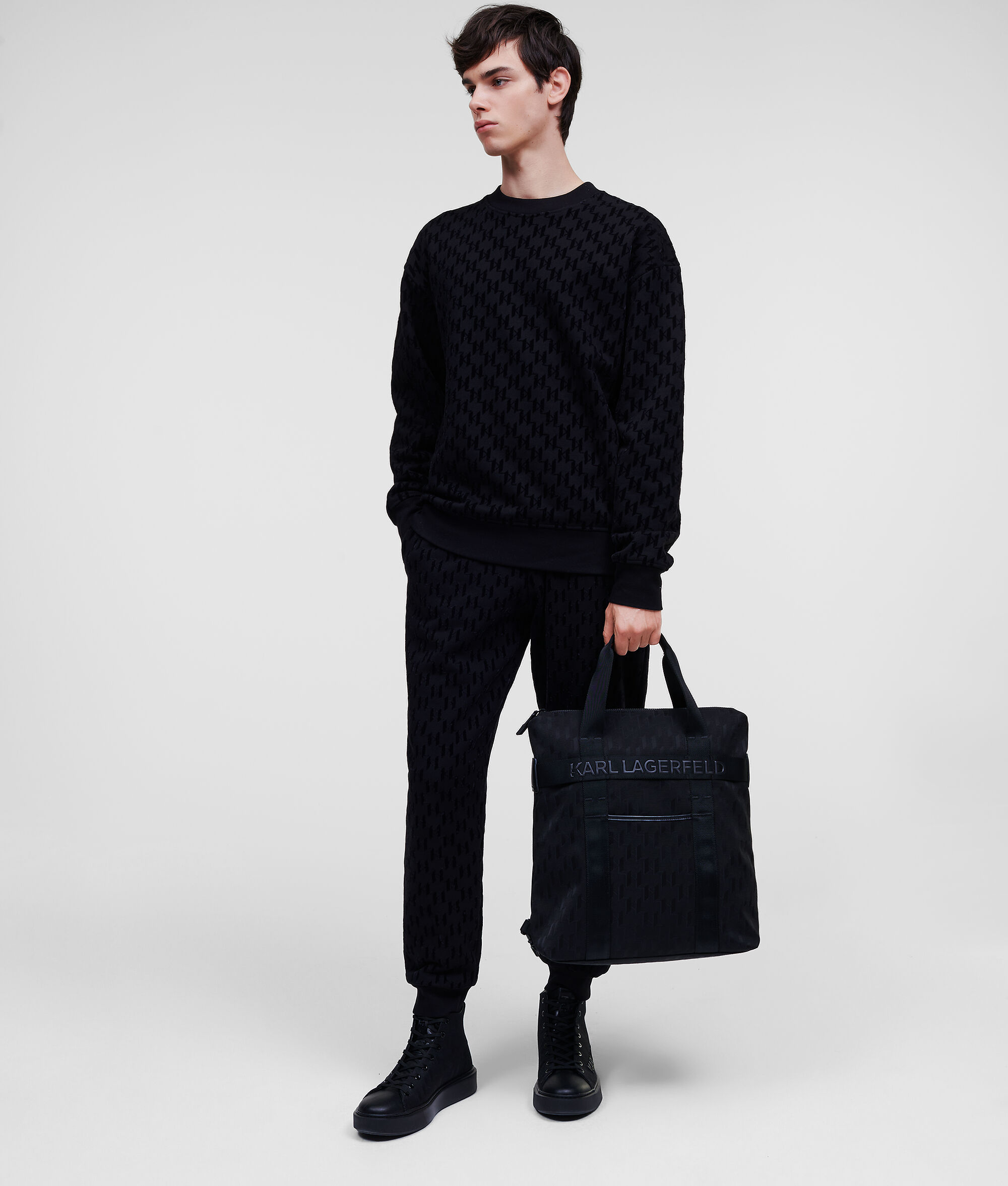 PANTALON DE SURVÊTEMENT À MONOGRAMME KARL IMPRIMÉ FLOQUÉ
