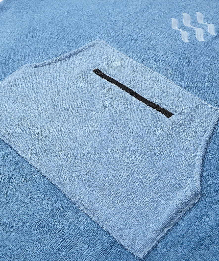 Watery badeponcho til voksne - Bomuld - Atlantic Blue