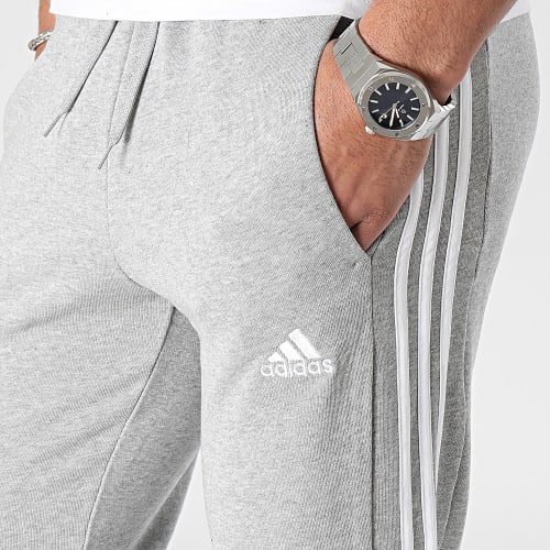 Pantalon Jogging A Bandes 3 Stripes IC0052 Gris Chiné