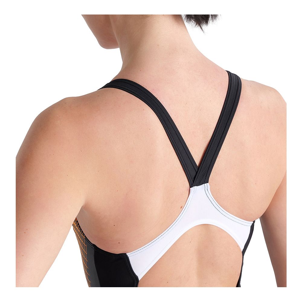 Arena THREEFOLD - Maillot de bain 1 pièce Femme black/asphalt/white
