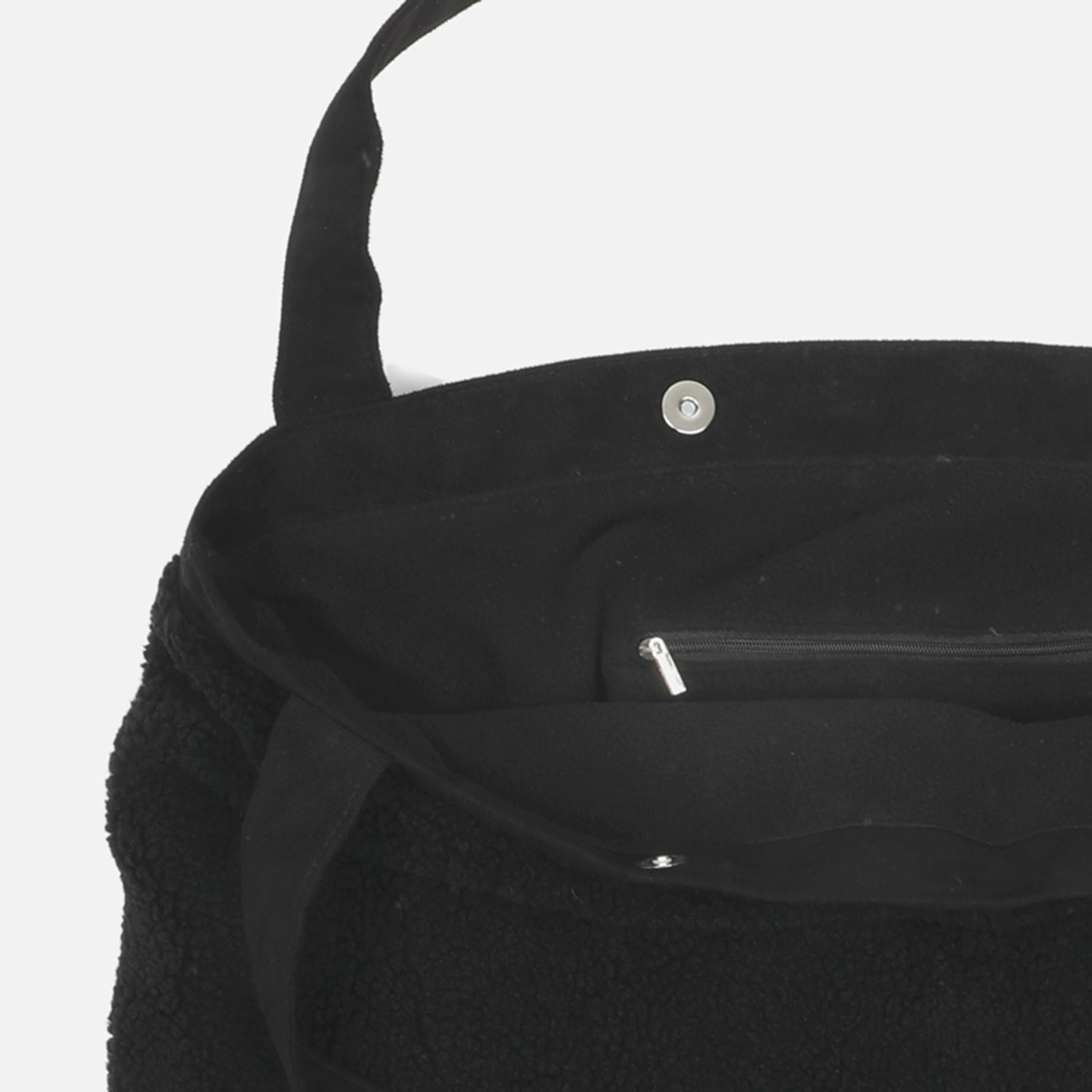 Mozz Mom Bag Teddy Suede black