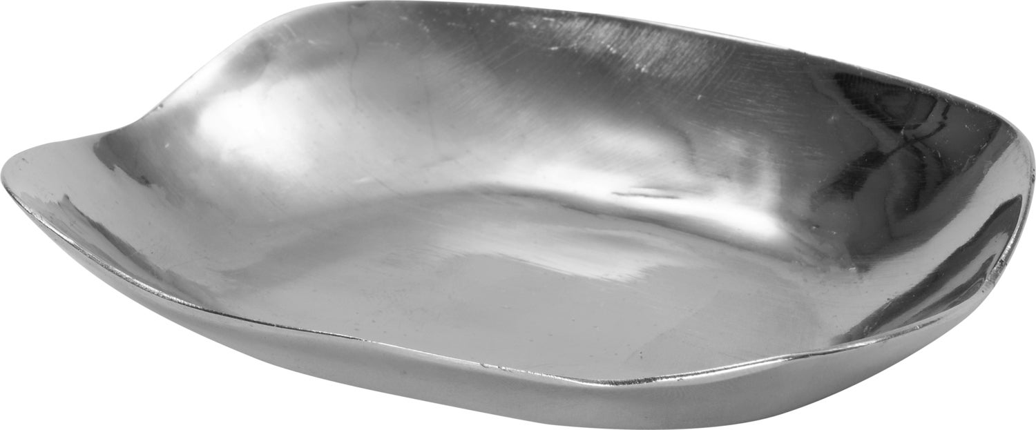 Intratuin decoratieschaal Karin zilver 9,5 x 7,5 x 1,5 cm