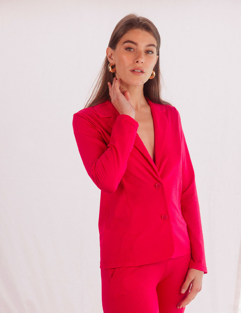 HBT WAFFLE  | SHIRLEY VESTE FUSHIA