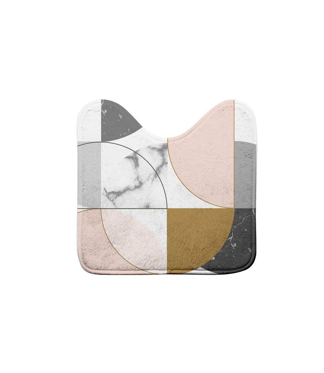 Tapis Contour WC Geomarbre 45x45cm Multicolore