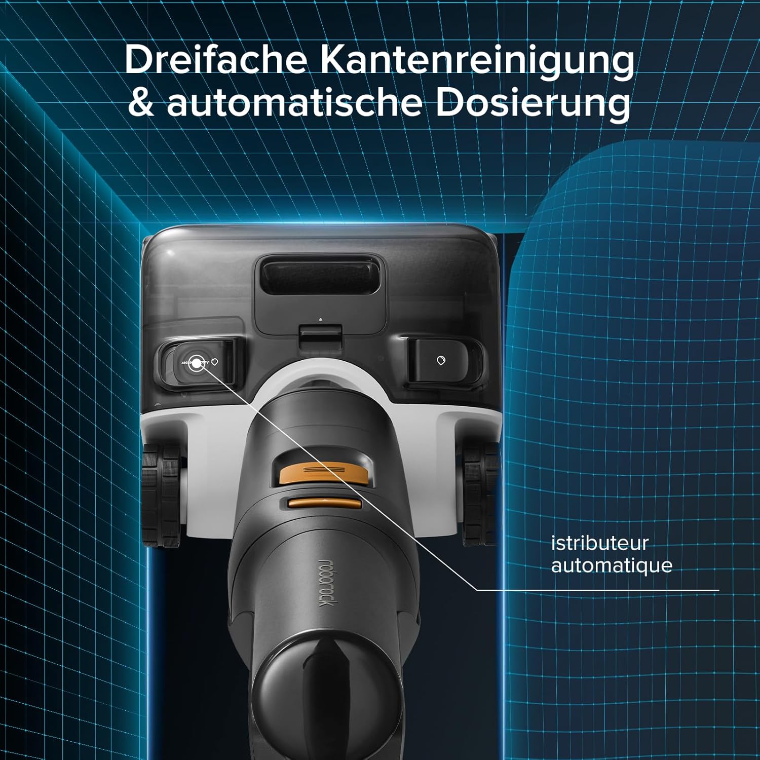 roborock F25 XT Nass Trockensauger, kabelloser Nass-Trocken-Sauger, 20.000 Pa Staubsauger mit Wischfunktion, 90°C Hochtemperatur Selbstreinigung & Heißluft-Schnelltrocknen, 180° Lie Flat, WLAN